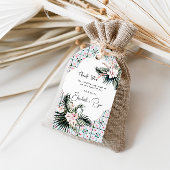 Tegels van Floral | Marokkaans tropisch huwelijk D Cadeaulabel