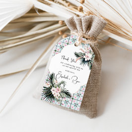 Tegels van Floral | Marokkaans tropisch huwelijk D Cadeaulabel