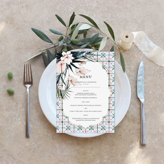 Tegels van Floral | Menu Marokkaanse tropische bru