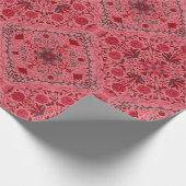 Tegels van Florence in rood en watermeloensroze Cadeaupapier (Hoek)