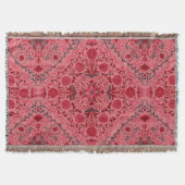 Tegels van Florence in rood en watermeloensroze Deken (Voorkant)