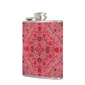 Tegels van Florence in rood en watermeloensroze Heupfles (Links)