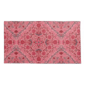 Tegels van Florence in rood en watermeloensroze Kussensloop (Achterkant-Links)