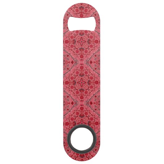 Tegels van Florence in rood en watermeloensroze Speed Flessenopener (Voorkant)