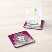 Tegels van hard plastic glas bier onderzetter (Rechterzijde)