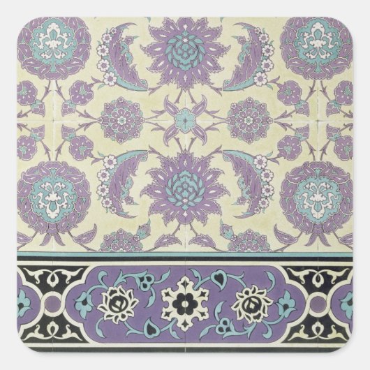 Tegels van het paleis Ismayl-Bey uit 'Ar Vierkante Sticker (Voorkant)
