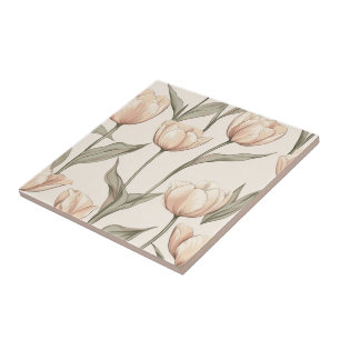 Tegels van keramiek in de vorm van de Tulpenbloem Tegeltje