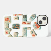 Tegels van Mahjong iPhone Hoesje (Achterkant horizontaal)