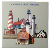 tegels van Michigan Lighthouses Tegeltje (Voorkant)