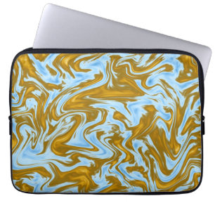 Tegels van turkoois en goud, Laptophoes Laptop Sleeve