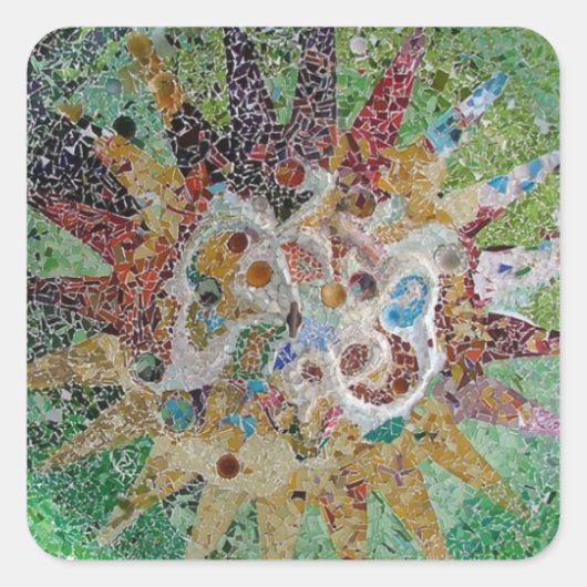 Tegels Vierkante Sticker (Voorkant)