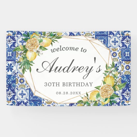 Tegels voor de Middellandse Zee - Welkomstachtergr Spandoek (Horizontaal)