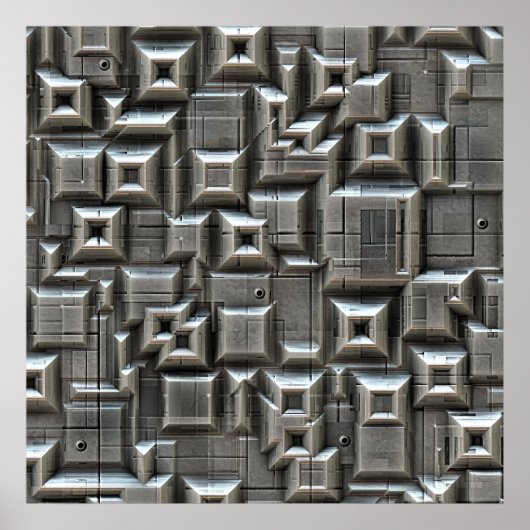 Tegels voor getextureerde ruimte poster (Voorkant)