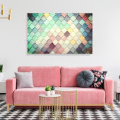 Tegels voor kleurenmozaïek canvas afdruk (Insitu (Woonkamer))