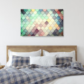 Tegels voor kleurenmozaïek canvas afdruk (Insitu (Slaapkamer))
