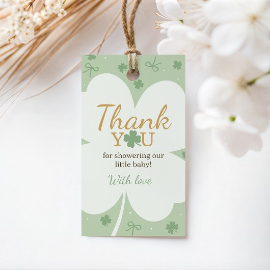 Tegels voor Lucky Charm Shamrock Favor Cadeaulabel