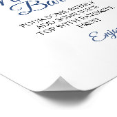 Tegels voor Navy Blue & Blush Bloemendouche Mimosa Poster (Hoek)