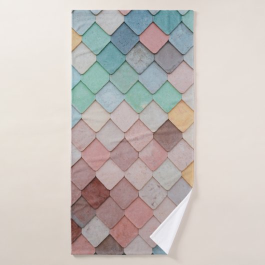Tegels vormen structuur patroon kunst badhanddoek (Badhanddoek)