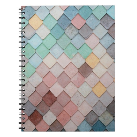 Tegels vormen structuur patroon kunst notitieboek (Voorkant)