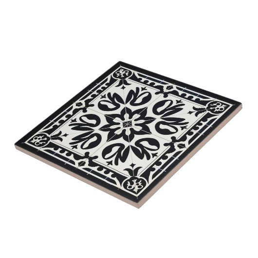  Tegels, zwart-wit, oude Tegel Pattern Tegeltje (Zijkant)