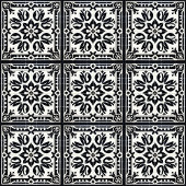 Tegels, zwart-wit, oude Tegel Pattern Tegeltje