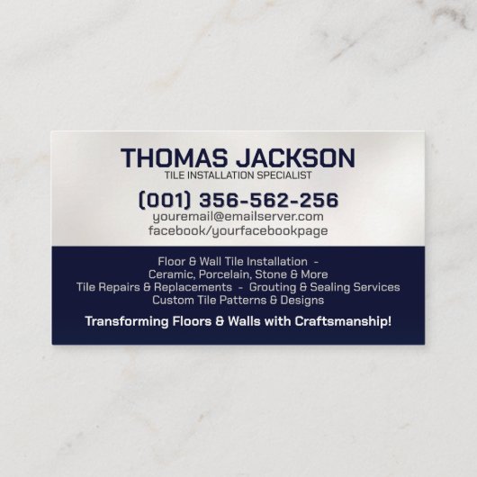 Tegelservices - Tegel Layer Visitekaartje (Achterkant)