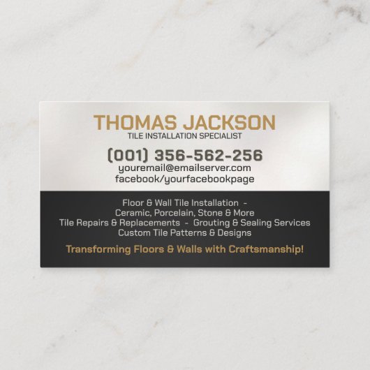 Tegelservices - Tegel Layer Visitekaartje (Achterkant)