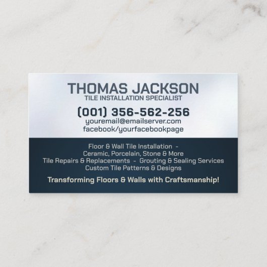 Tegelservices - Tegel Layer Visitekaartje (Achterkant)