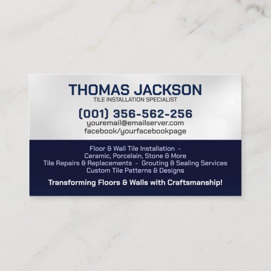 Tegelservices - Tegel Layer Visitekaartje (Achterkant)