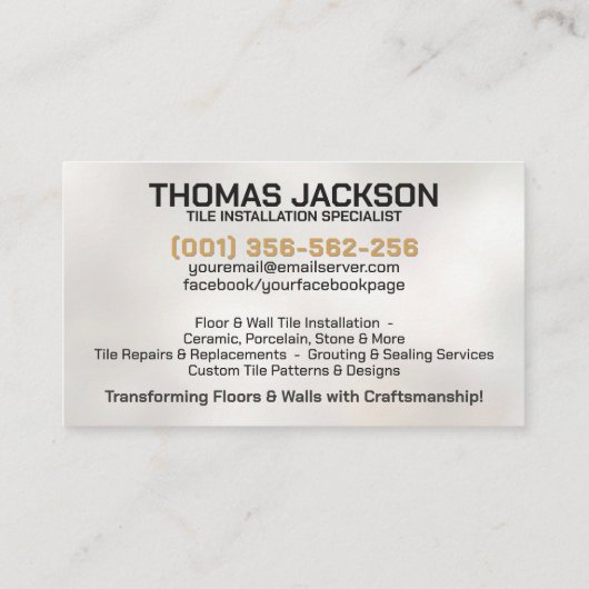 Tegelservices - Tegel Layer Visitekaartje (Achterkant)