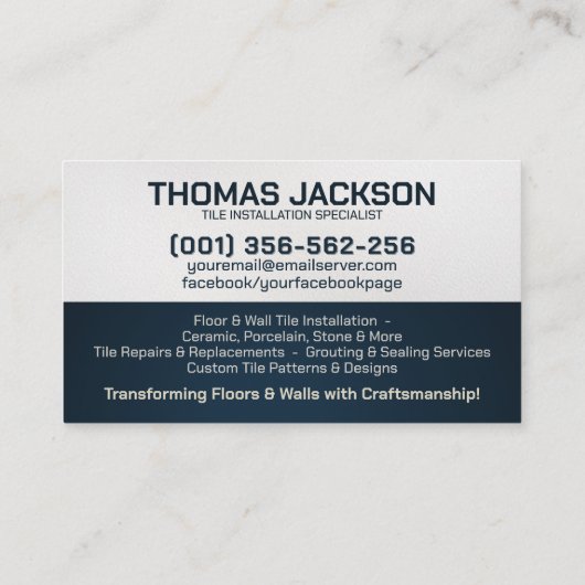 Tegelservices - Tegel Layer Visitekaartje (Achterkant)