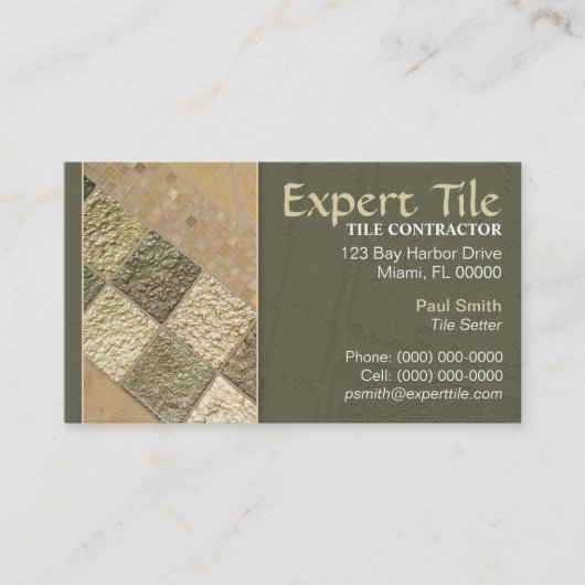 Tegelspecialist visitekaartje (Voorkant)