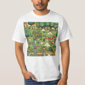 Tegelspel Forest Level Pattern T-shirt (Voorkant)