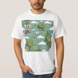 Tegelspel Video Game Symbool Patroon T-shirt
