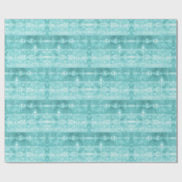 Tegelstreep teal van paardenhaar cadeaupapier