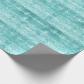 Tegelstreep teal van paardenhaar cadeaupapier (Hoek)