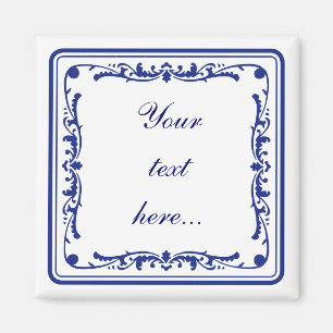 Tegeltje, kleine Nederlandse tegel Magneet