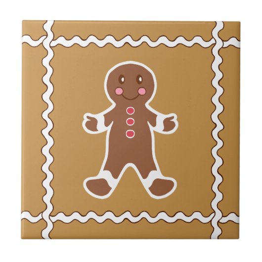 Tegeltje met peperkoekmannetje trivet (Voorkant)