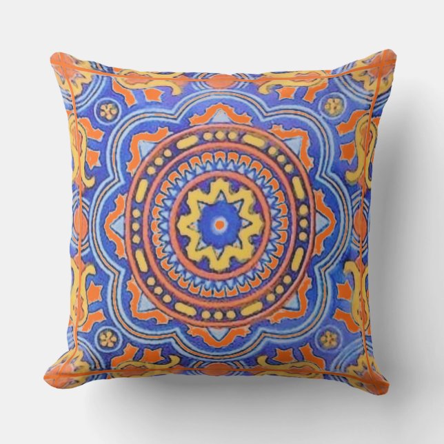 Tegeltje van Talavera Buitenkussen (Voorkant)