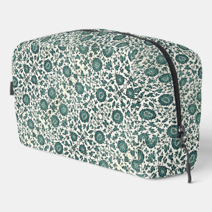 Tegeltjes met vintage turquoise bloemmotief uit Ch Toilettasje