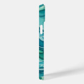 Tegeltjesblauwe Aquarel Oceaan Golven Case-Mate iPhone Case (Achterkant / Rechts)
