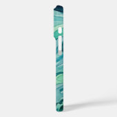 Tegeltjesblauwe Aquarel Oceaan Golven Case-Mate iPhone Case (Achterkant / Links)