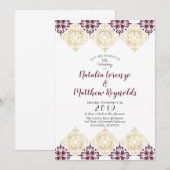 Tegeltjespatroon trouwuitnodiging in Spaanse stijl Kaart (Voorkant / Achterkant)