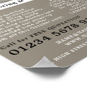 Tegeltroffel, Floorer, Tegel Installer Adverteren Poster (Hoek)