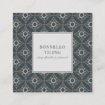 Tegelvloeren Grijs Zwart Diamant Patroon