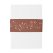 Tegelwerk Ivoor Kleine Bloem Monogram Elegant Uitnodigingen Wikkel (Achterkant Voorbeeld)