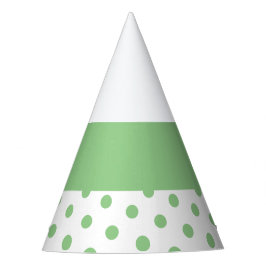 Tegelwit licht Sage Groene Polka stippen Strepen Feesthoedjes