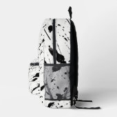 Tegelzwart verf splatter patroon bedrukte rugzak (Rechts)