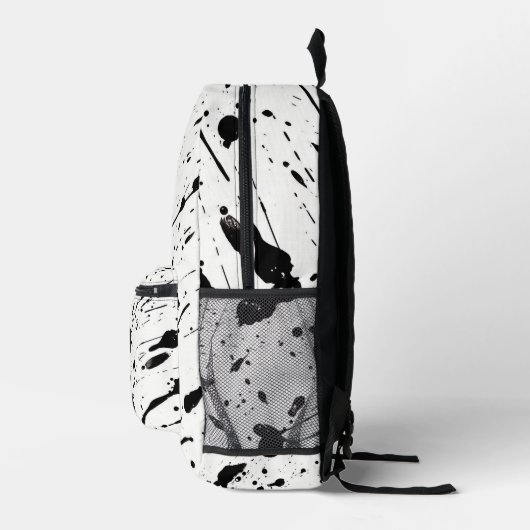 Tegelzwart verf splatter patroon bedrukte rugzak (Rechts)