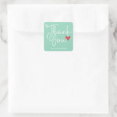 Tegemoetkomende Dank Je Wel met hart Sticker (Tas)